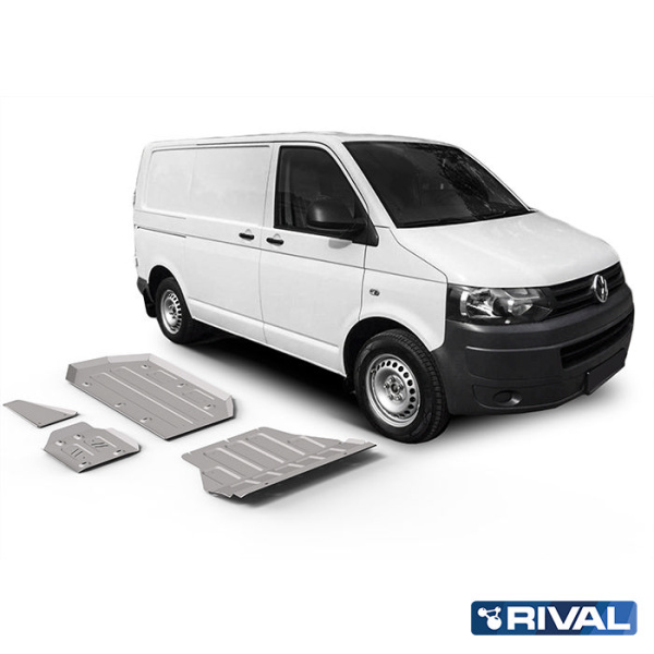 Skid Plate Set (Engine, Gearbox, Fuel Tank, Differential) Volkswagen Caravelle 2003-2009; 2009-2015; 2015-2019; 2020-; Multivan 2003-2009; 2009-2015; 2015-2019; 2020-; Transporter 2003-2009; 2009-2015; 2015-2019; 2020-; 2 l. / gasoline; 2 l. / diesel